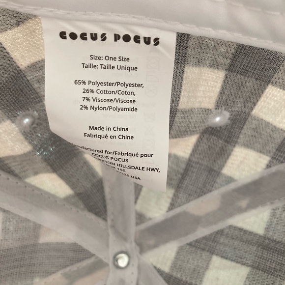 Plaid Cocus Pocus hat women’s black and white - Picture 3 of 3